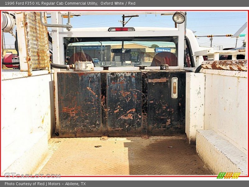 Oxford White / Red 1996 Ford F350 XL Regular Cab Commercial Utility