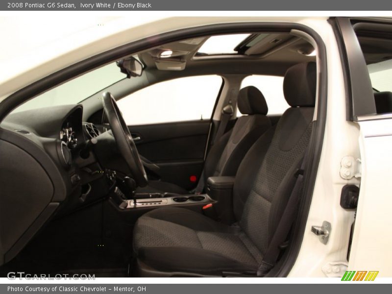 Ivory White / Ebony Black 2008 Pontiac G6 Sedan
