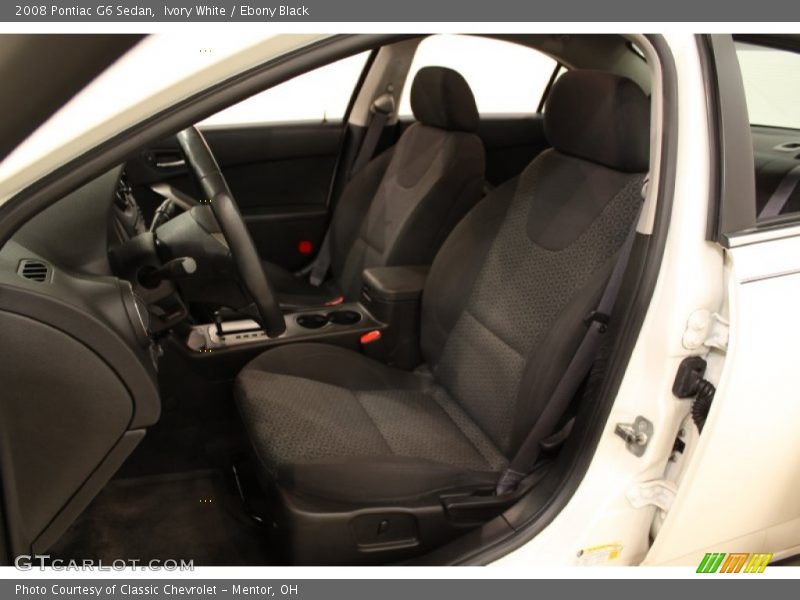 Ivory White / Ebony Black 2008 Pontiac G6 Sedan