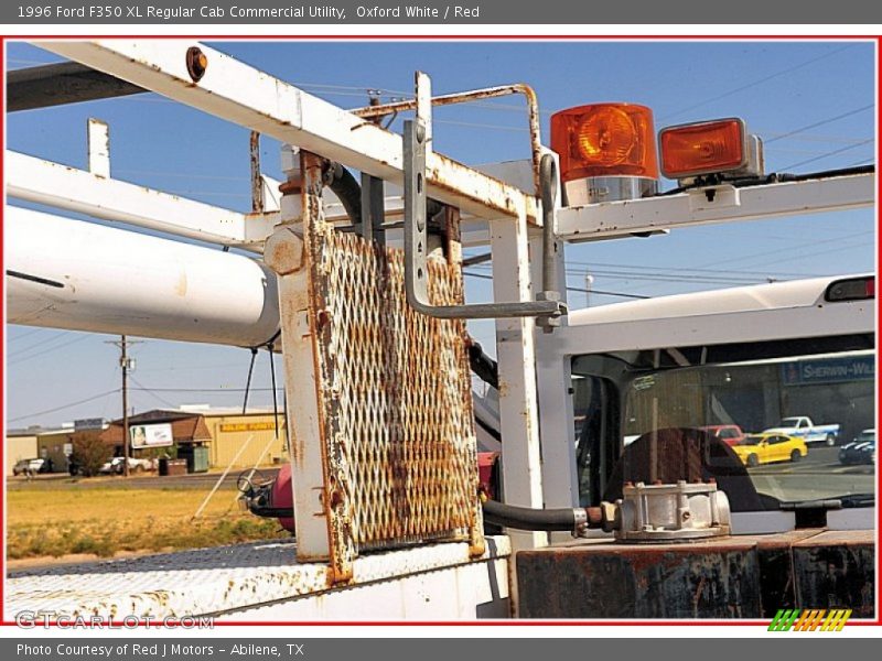 Oxford White / Red 1996 Ford F350 XL Regular Cab Commercial Utility