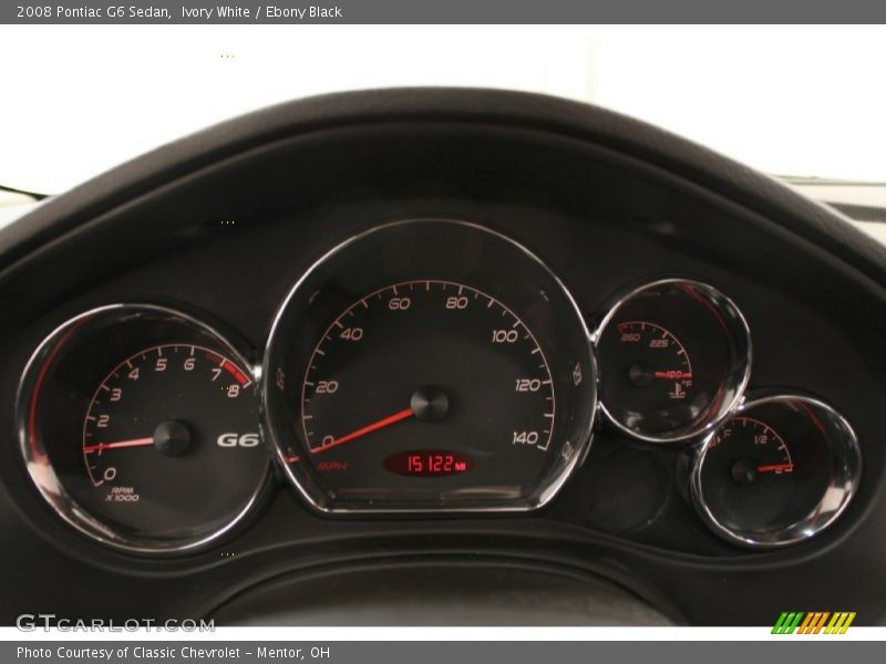 Ivory White / Ebony Black 2008 Pontiac G6 Sedan