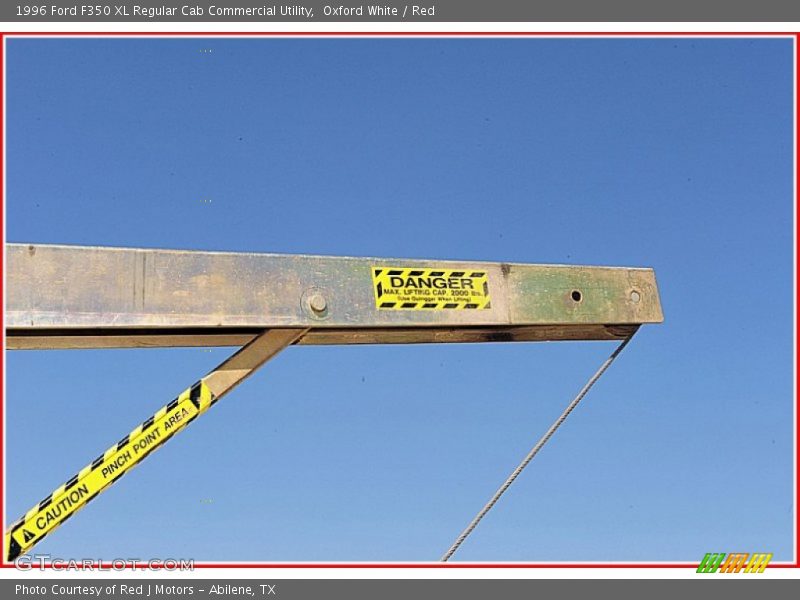 Oxford White / Red 1996 Ford F350 XL Regular Cab Commercial Utility