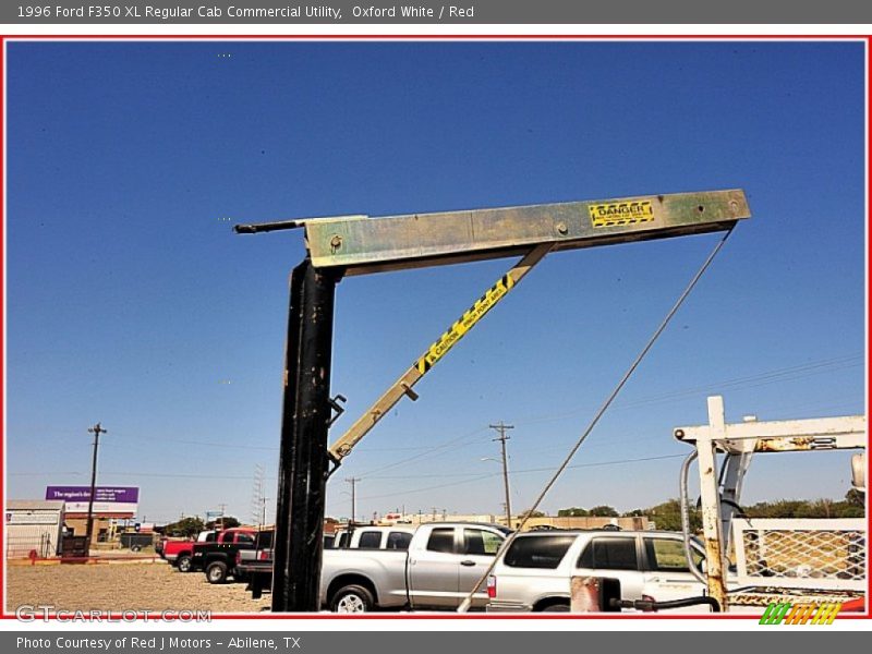 Oxford White / Red 1996 Ford F350 XL Regular Cab Commercial Utility