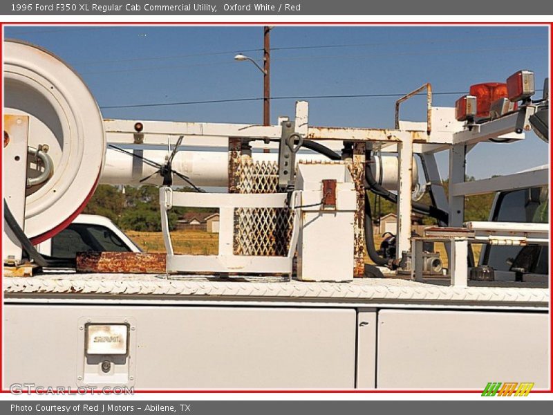 Oxford White / Red 1996 Ford F350 XL Regular Cab Commercial Utility