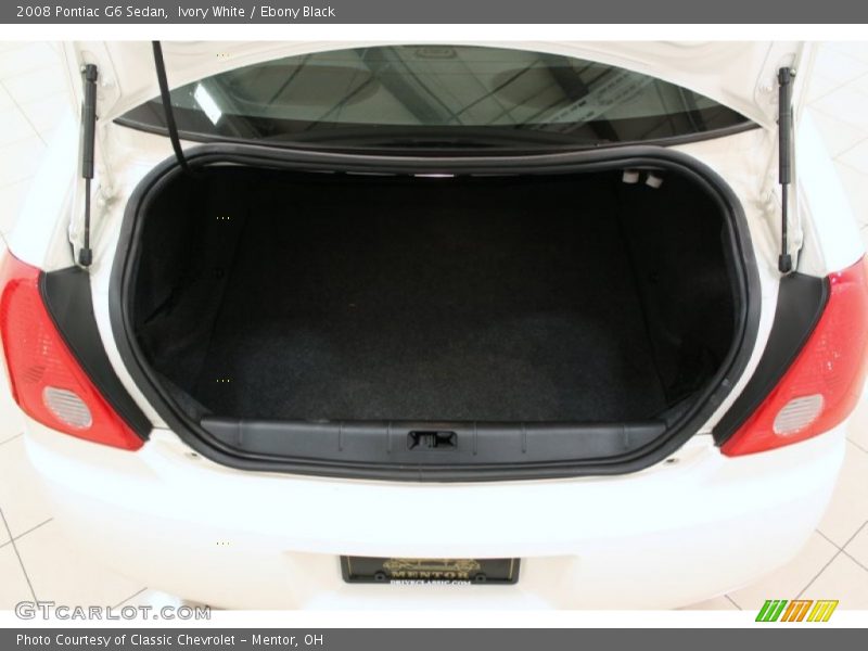 Ivory White / Ebony Black 2008 Pontiac G6 Sedan