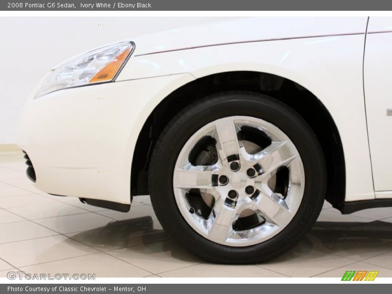 Ivory White / Ebony Black 2008 Pontiac G6 Sedan