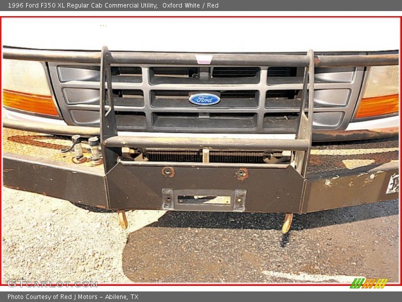 Oxford White / Red 1996 Ford F350 XL Regular Cab Commercial Utility