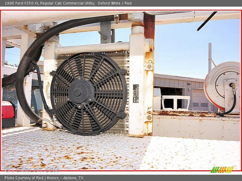 Oxford White / Red 1996 Ford F350 XL Regular Cab Commercial Utility