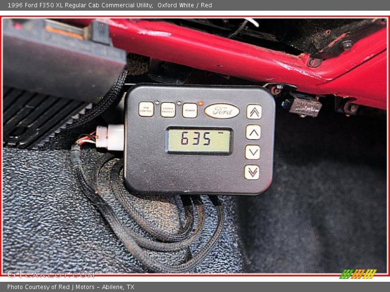 Oxford White / Red 1996 Ford F350 XL Regular Cab Commercial Utility