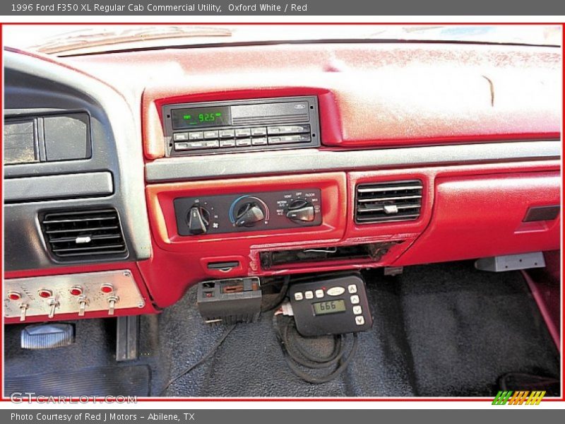 Oxford White / Red 1996 Ford F350 XL Regular Cab Commercial Utility
