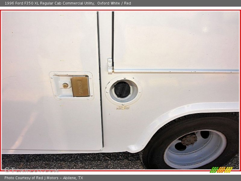 Oxford White / Red 1996 Ford F350 XL Regular Cab Commercial Utility