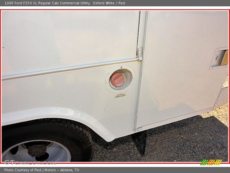 Oxford White / Red 1996 Ford F350 XL Regular Cab Commercial Utility