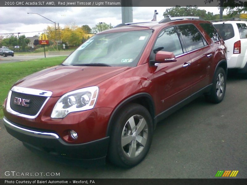 Red Jewel Tintcoat / Light Titanium 2010 GMC Acadia SLT AWD