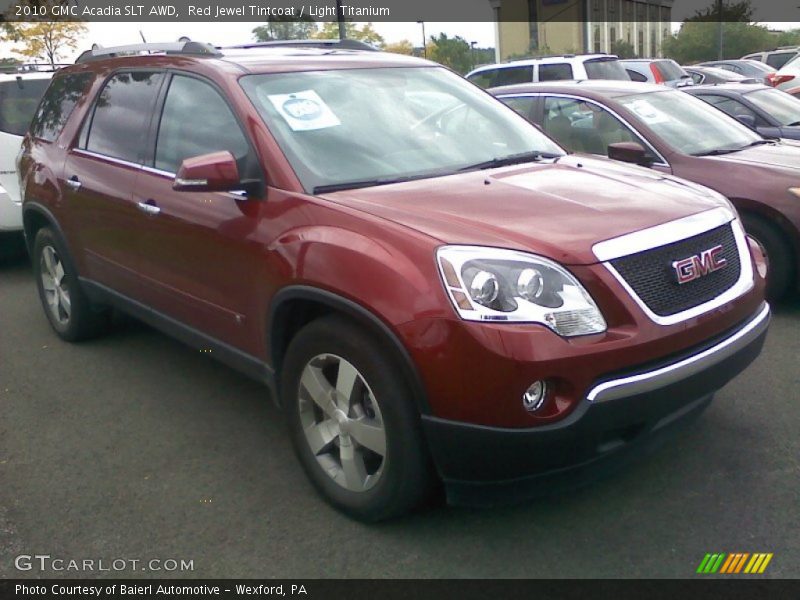 Red Jewel Tintcoat / Light Titanium 2010 GMC Acadia SLT AWD