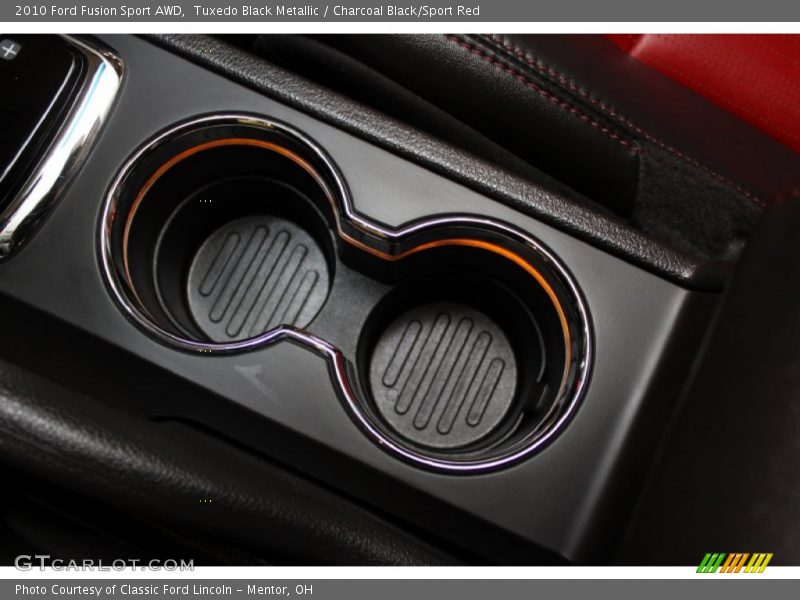 Tuxedo Black Metallic / Charcoal Black/Sport Red 2010 Ford Fusion Sport AWD