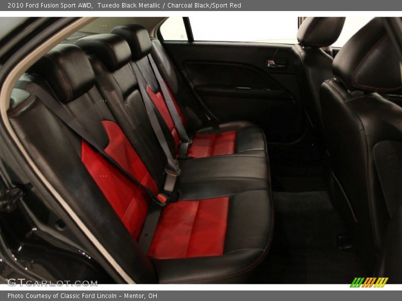  2010 Fusion Sport AWD Charcoal Black/Sport Red Interior