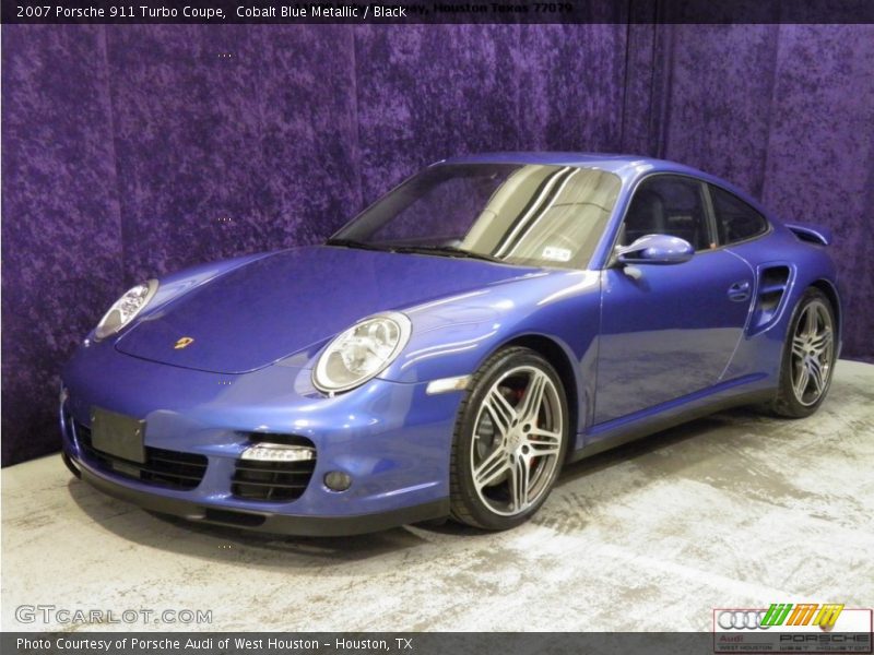 Cobalt Blue Metallic / Black 2007 Porsche 911 Turbo Coupe