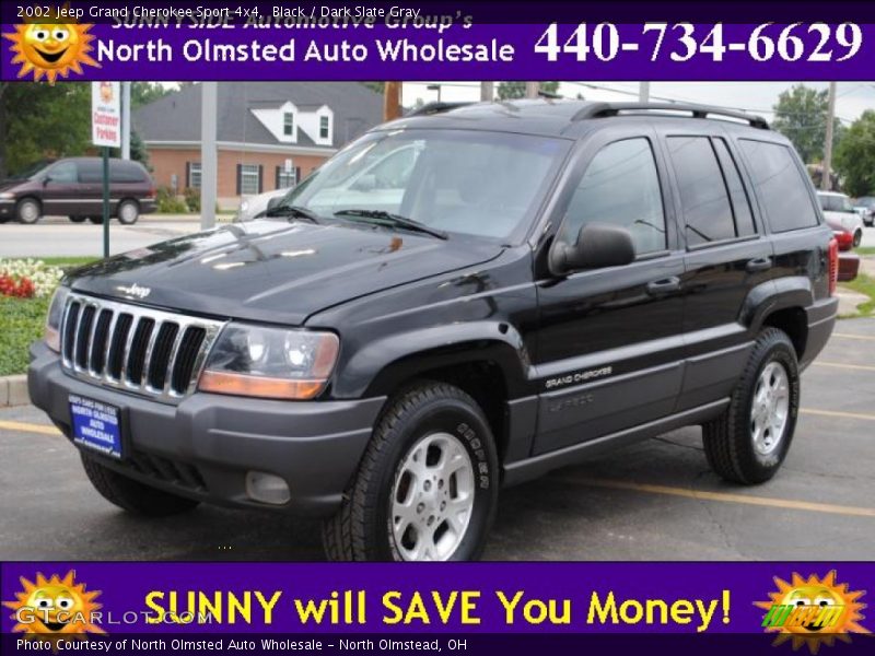 Black / Dark Slate Gray 2002 Jeep Grand Cherokee Sport 4x4