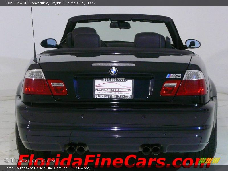 Mystic Blue Metallic / Black 2005 BMW M3 Convertible