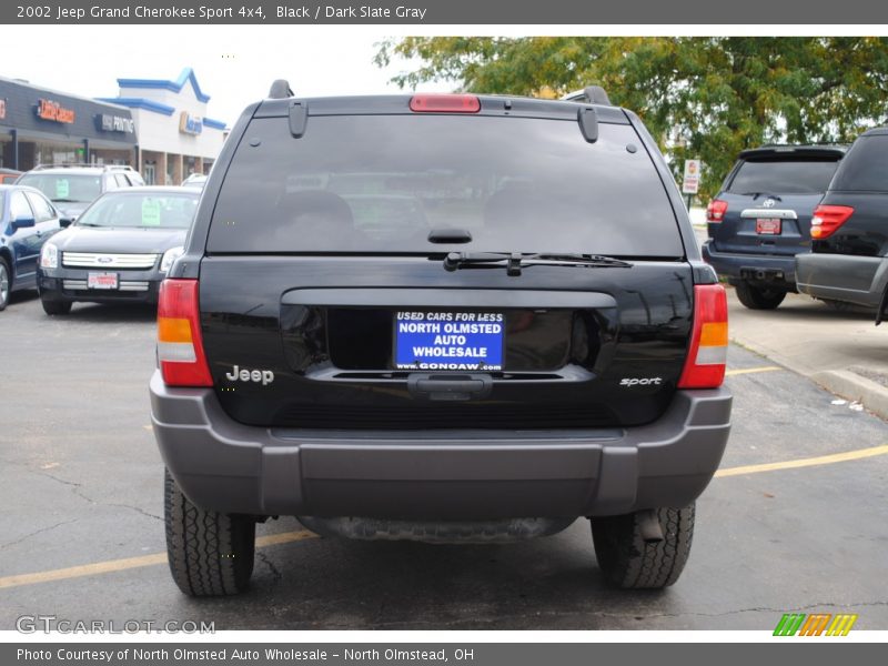 Black / Dark Slate Gray 2002 Jeep Grand Cherokee Sport 4x4