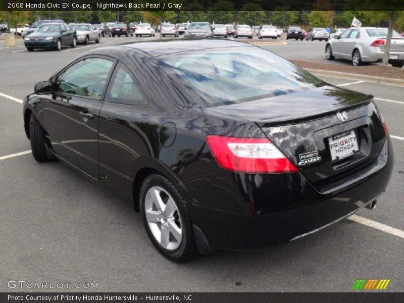 Nighthawk Black Pearl / Gray 2008 Honda Civic EX Coupe