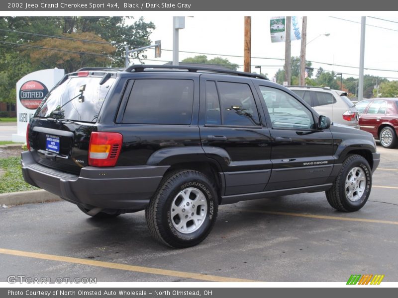 Black / Dark Slate Gray 2002 Jeep Grand Cherokee Sport 4x4