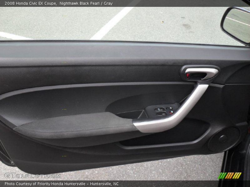 Nighthawk Black Pearl / Gray 2008 Honda Civic EX Coupe