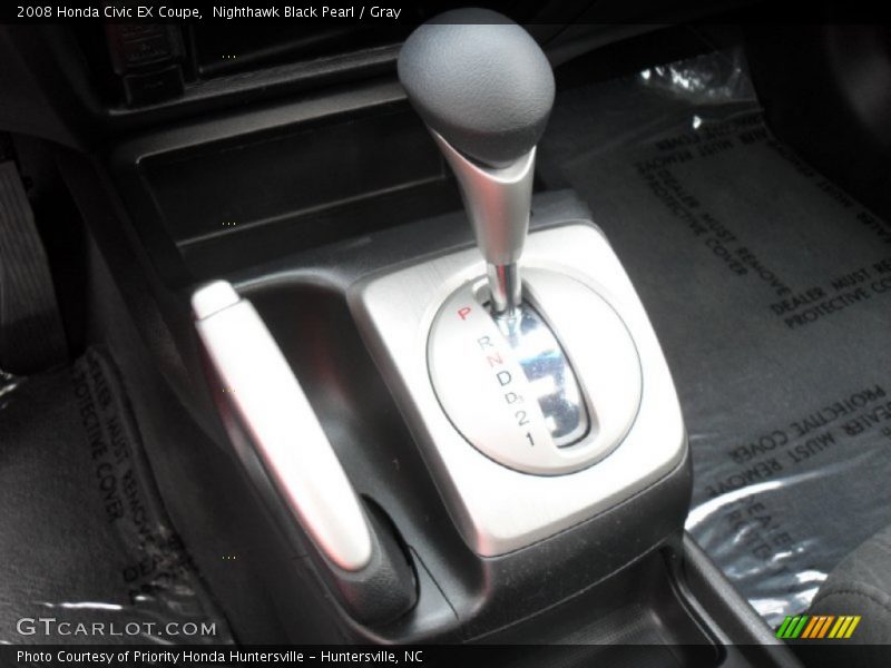 Nighthawk Black Pearl / Gray 2008 Honda Civic EX Coupe