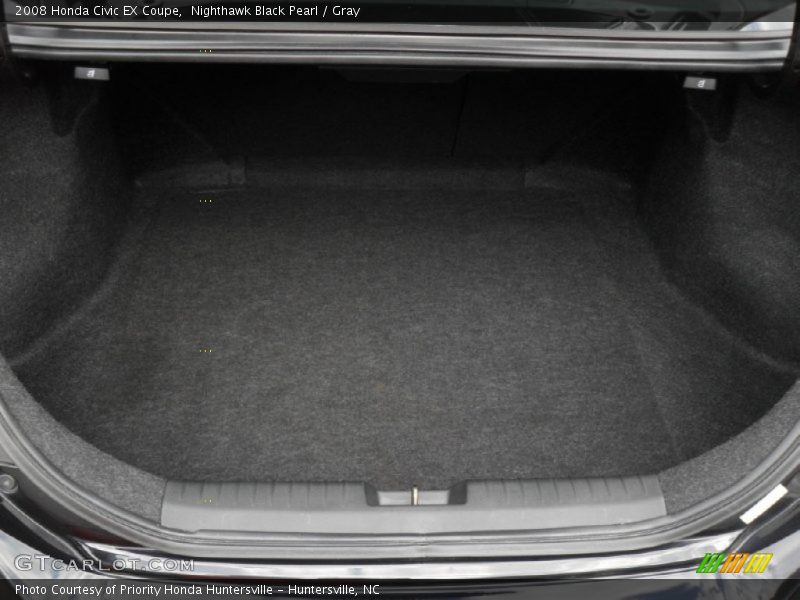 Nighthawk Black Pearl / Gray 2008 Honda Civic EX Coupe