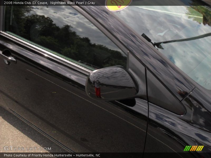 Nighthawk Black Pearl / Gray 2008 Honda Civic EX Coupe