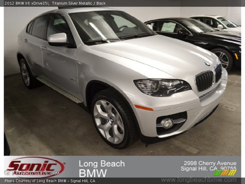 Titanium Silver Metallic / Black 2012 BMW X6 xDrive35i