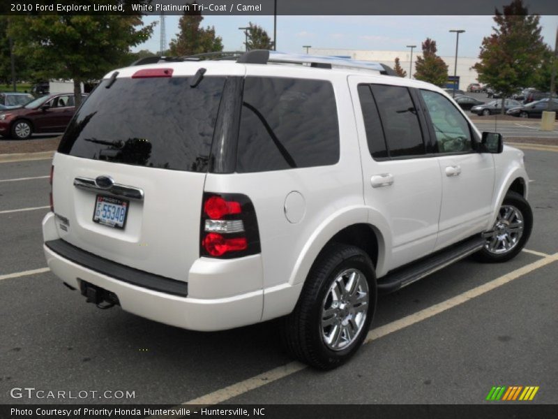 White Platinum Tri-Coat / Camel 2010 Ford Explorer Limited