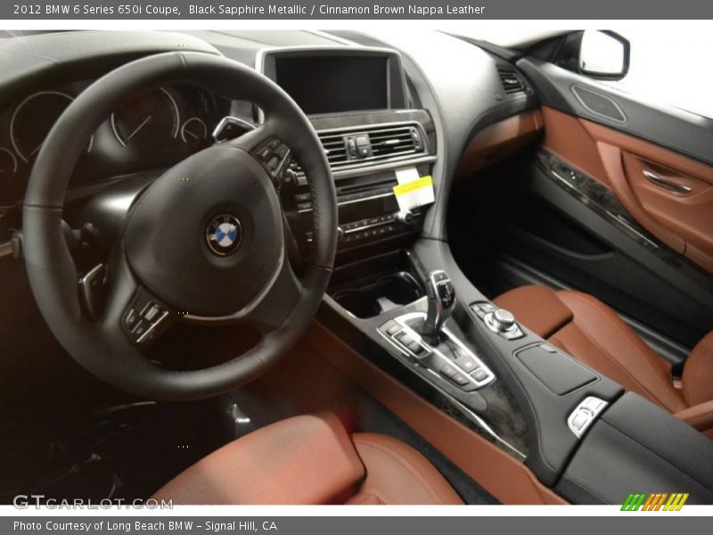 Cinnamon Brown Nappa Leather Interior - 2012 6 Series 650i Coupe 