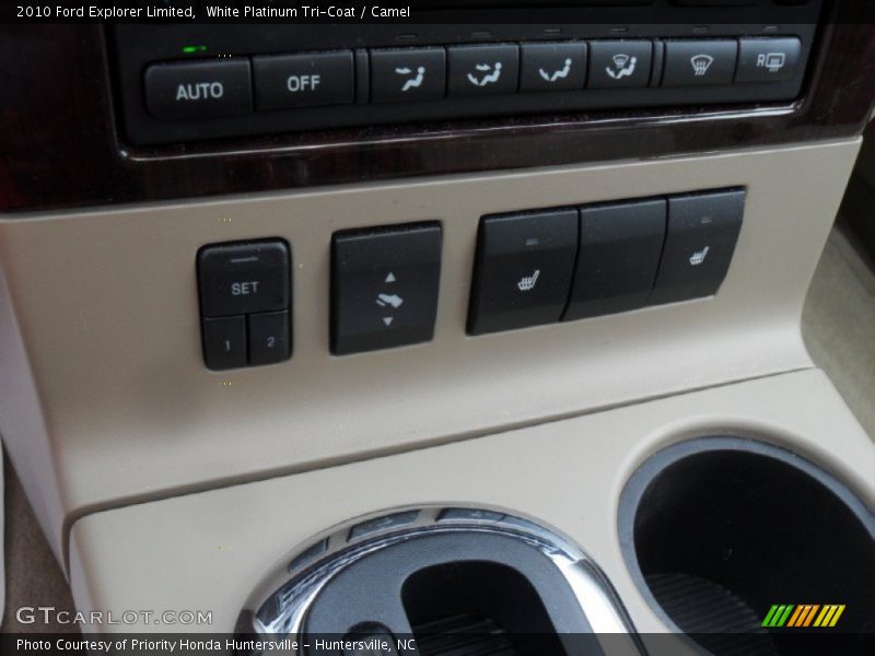 White Platinum Tri-Coat / Camel 2010 Ford Explorer Limited
