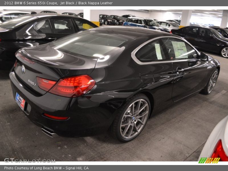 Jet Black / Black Nappa Leather 2012 BMW 6 Series 650i Coupe