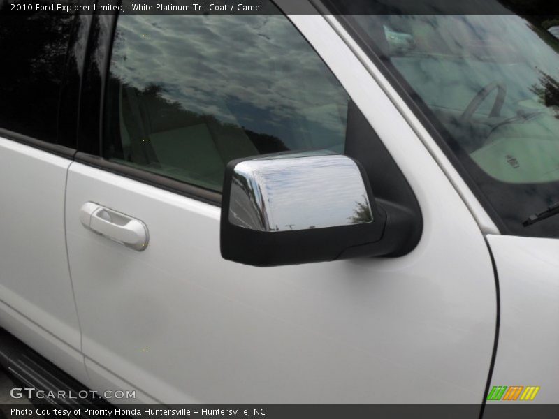 White Platinum Tri-Coat / Camel 2010 Ford Explorer Limited