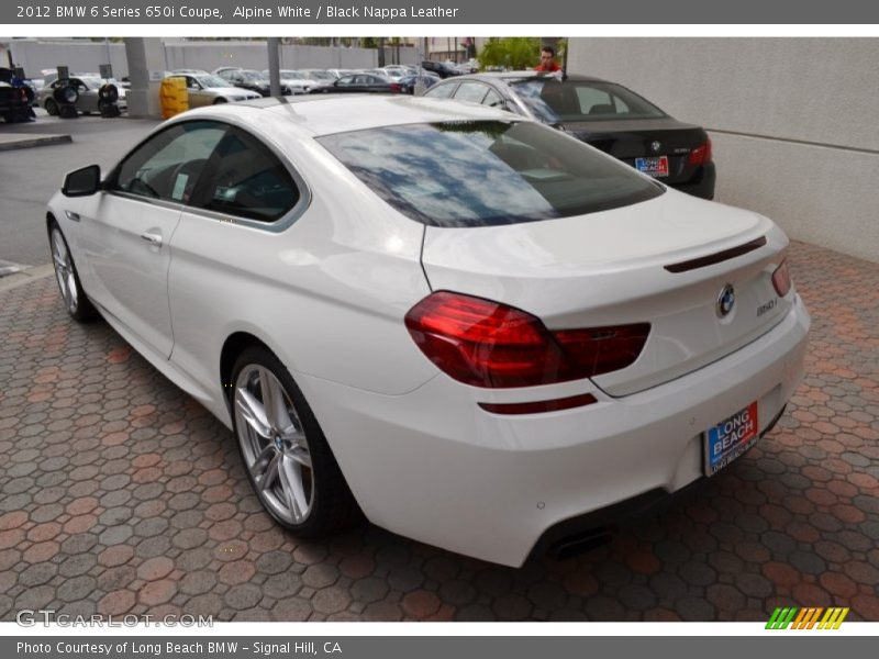 Alpine White / Black Nappa Leather 2012 BMW 6 Series 650i Coupe