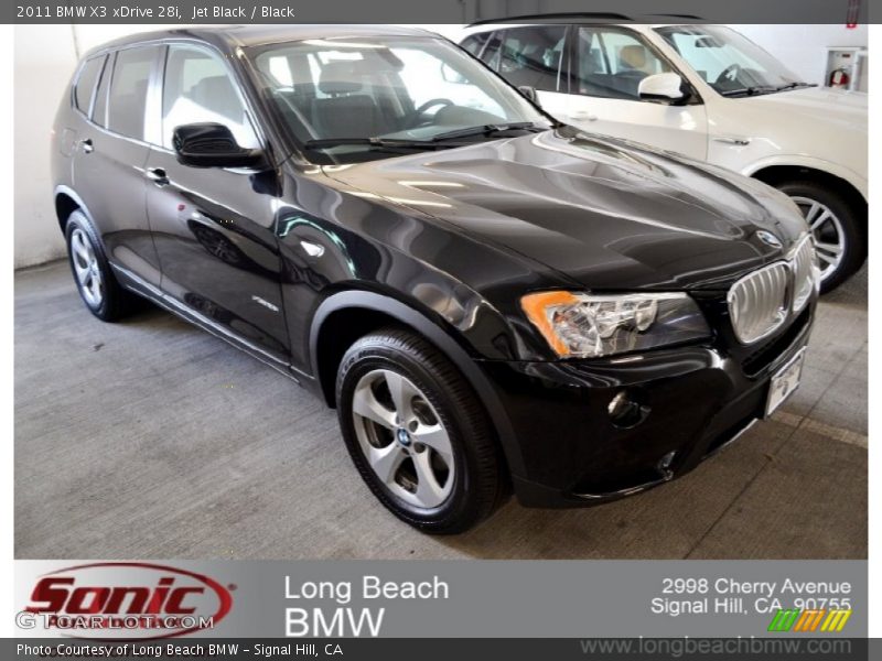 Jet Black / Black 2011 BMW X3 xDrive 28i
