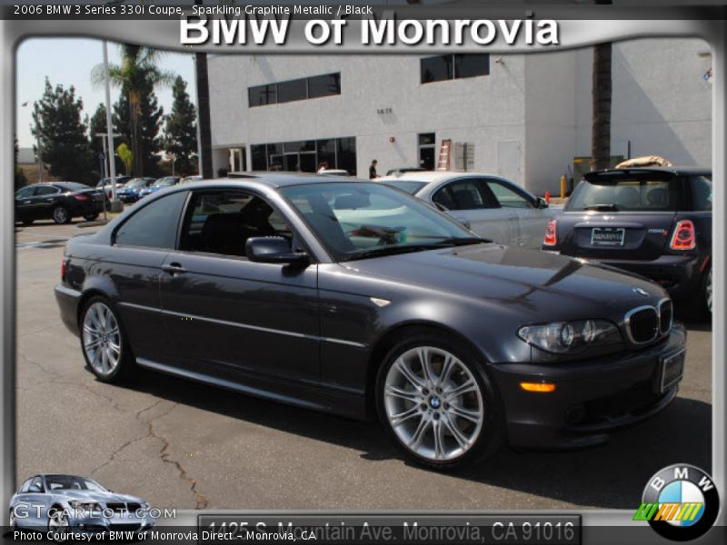 Sparkling Graphite Metallic / Black 2006 BMW 3 Series 330i Coupe