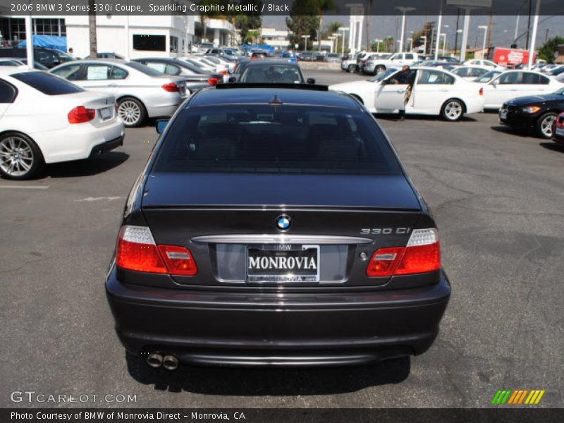 Sparkling Graphite Metallic / Black 2006 BMW 3 Series 330i Coupe