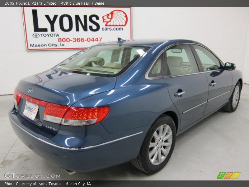 Mystic Blue Pearl / Beige 2009 Hyundai Azera Limited