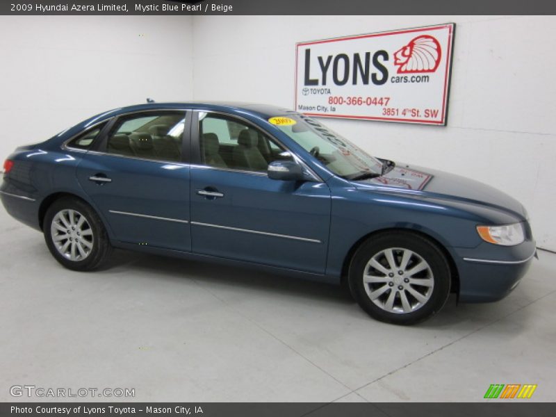 Mystic Blue Pearl / Beige 2009 Hyundai Azera Limited