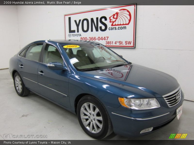 Mystic Blue Pearl / Beige 2009 Hyundai Azera Limited