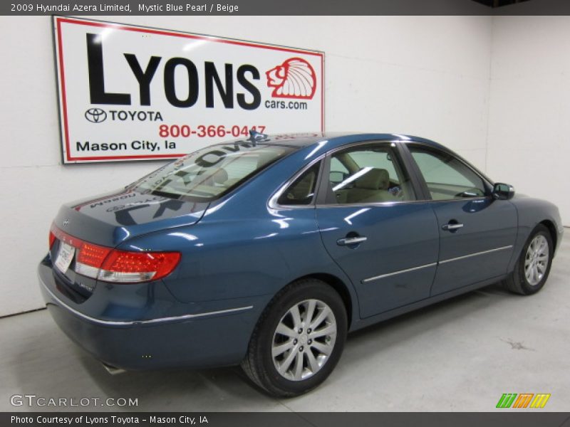 Mystic Blue Pearl / Beige 2009 Hyundai Azera Limited