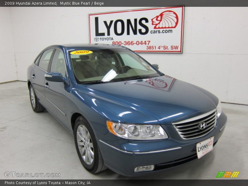 Mystic Blue Pearl / Beige 2009 Hyundai Azera Limited