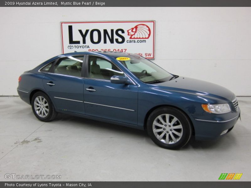 Mystic Blue Pearl / Beige 2009 Hyundai Azera Limited