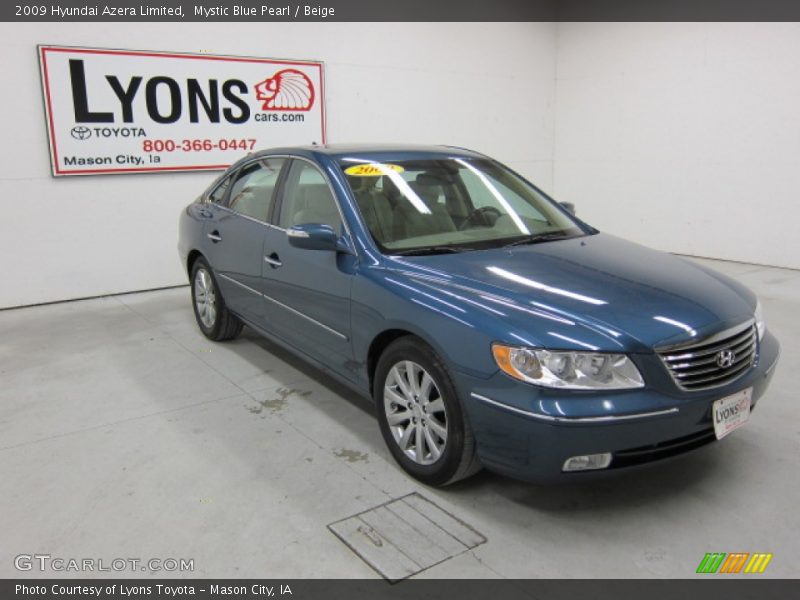 Mystic Blue Pearl / Beige 2009 Hyundai Azera Limited