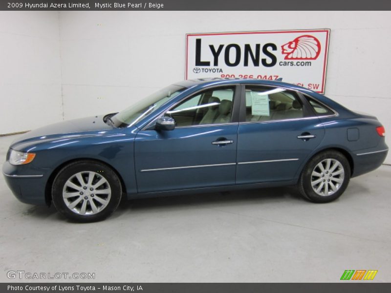 Mystic Blue Pearl / Beige 2009 Hyundai Azera Limited