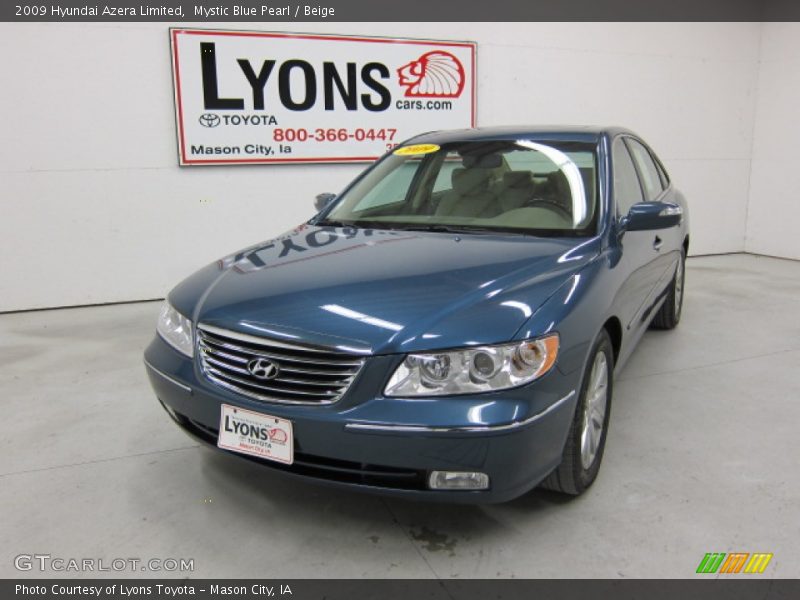 Mystic Blue Pearl / Beige 2009 Hyundai Azera Limited
