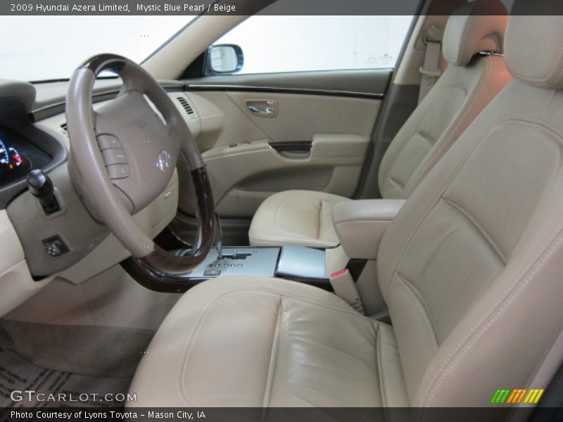 Mystic Blue Pearl / Beige 2009 Hyundai Azera Limited